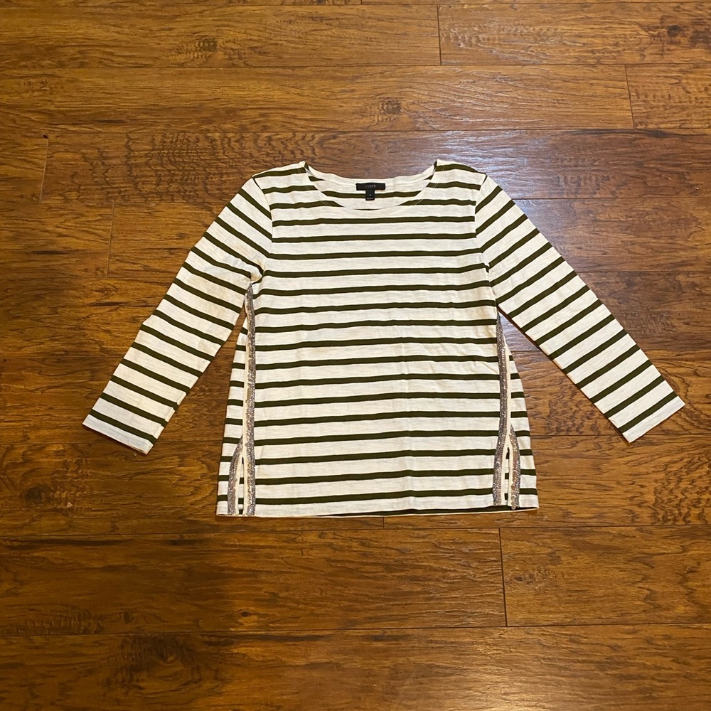 J.Crew 3/4 Sleeve Top with Sequins